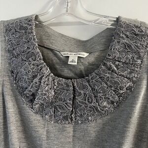 Banana Republic Gray Sleeveless Sheath Dress Lace Collar Career Cocktail Women's
